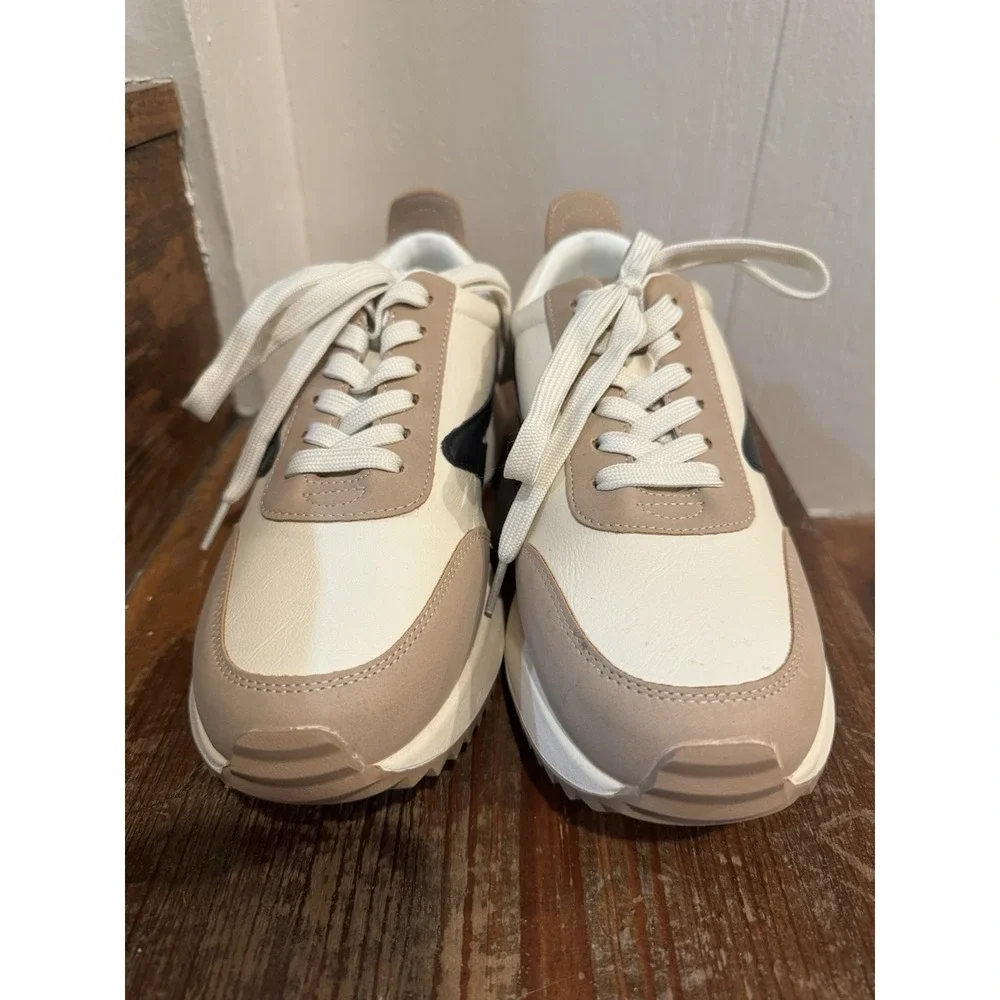 DV Dolce Vita Women's Sz 8.5 Bynx Platform Sneakers Neutral Chunky EUC